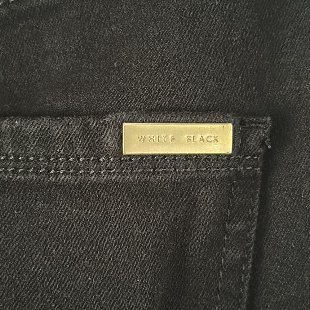 EUC White House Black Market Black High Rise Skinny Gold Button Fly Jeans - Picture 4 of 4